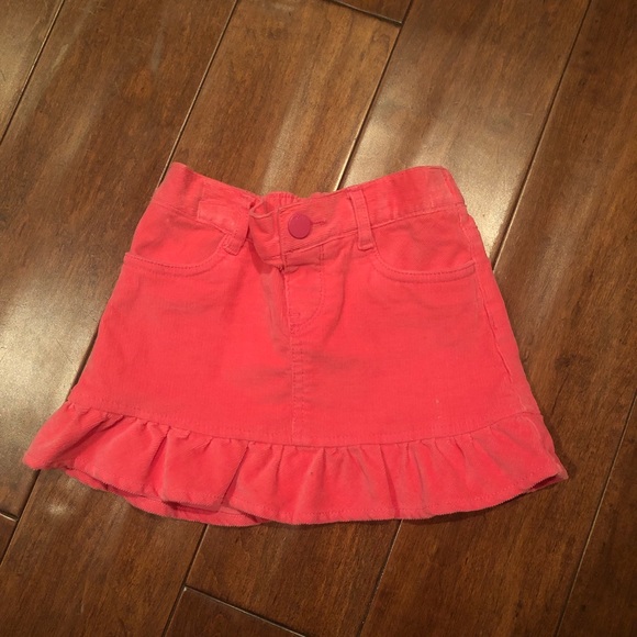 BabyGap Bright Pink Corduroy Ruffle Skirt Size 3T - Picture 1 of 5